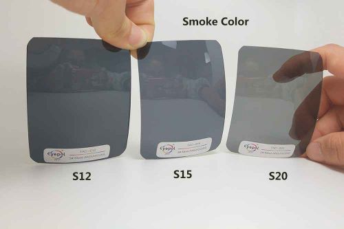 A collection of sunglasses with different lens colors.