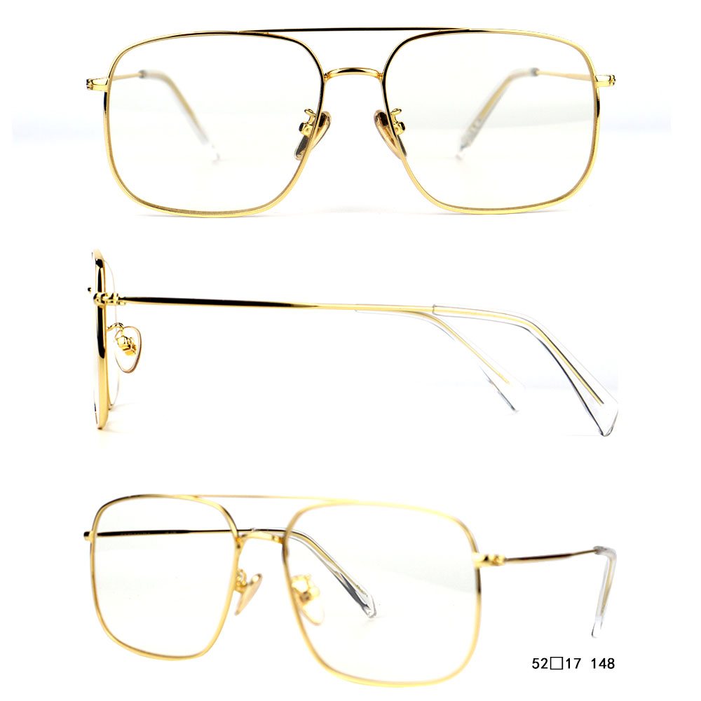 Metal optical frame structure with nose pads for distributor sourcing