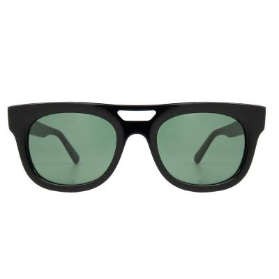 A10751(1) Unisex Durable black Acetate Full Rim Square Vintage Sunglasses Eyewear