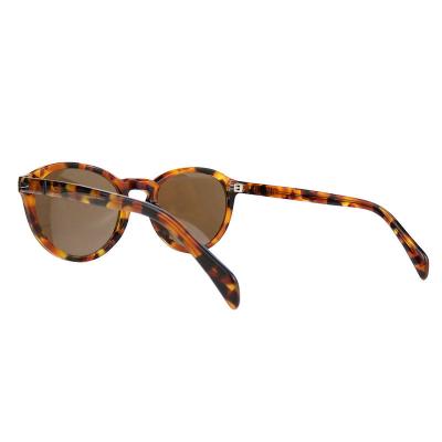 A10758(1) Unisex Spring Hinge tortoise Acetate Full Rim Round Vintage Sunglasses Eyewear