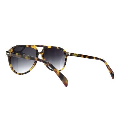 A10757(1) Unisex Spring Hinge tortoise Acetate Full Rim Aviator Vintage Sunglasses Eyewear