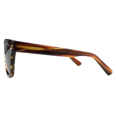 A10751(3) Unisex Polarized black Acetate Full Rim Square Vintage Sunglasses Eyewear