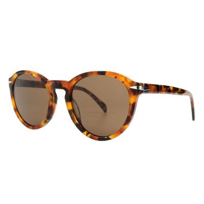 A10758(1) Unisex Spring Hinge tortoise Acetate Full Rim Round Vintage Sunglasses Eyewear
