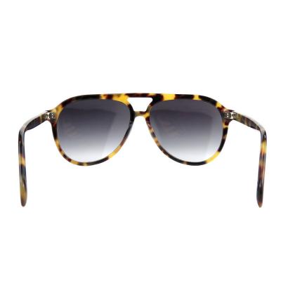 A10757(1) Unisex Spring Hinge tortoise Acetate Full Rim Aviator Vintage Sunglasses Eyewear