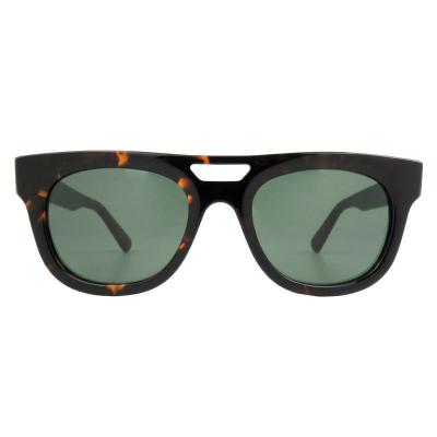 A10751(4) Unisex Spring Hinge black Acetate Full Rim Square Vintage Sunglasses Eyewear