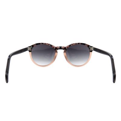 A10758(2) Unisex Scratch Resistant tortoise Acetate Full Rim Round Vintage Sunglasses Eyewear