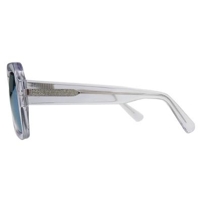 A10754(1) Men's UV400 Protection white Acetate Full Rim Square Sport Sunglasses Eyewear