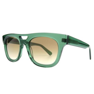 A10751(5) Unisex Polarized black Acetate Full Rim Square Vintage Sunglasses Eyewear