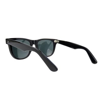 A10747(2) Unisex UV400 Protection black Acetate Full Rim Wayfarer Vintage Sunglasses Eyewear