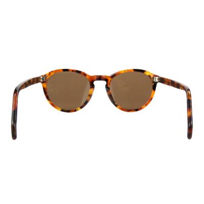A10758(1) Unisex Spring Hinge tortoise Acetate Full Rim Round Vintage Sunglasses Eyewear