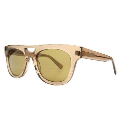 A10751(2) Unisex Scratch Resistant black Acetate Full Rim Square Vintage Sunglasses Eyewear