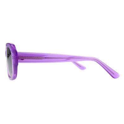 A10756(1) Women's Lightweight purple Acetate Full Rim Square Modern Sunglasses Eyewear