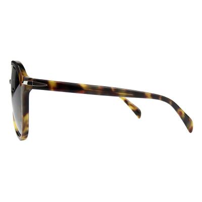 A10757(1) Unisex Spring Hinge tortoise Acetate Full Rim Aviator Vintage Sunglasses Eyewear