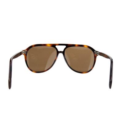 A10757(2) Unisex Polarized tortoise Acetate Full Rim Aviator Vintage Sunglasses Eyewear