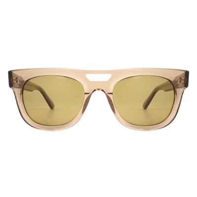 A10751(2) Unisex Scratch Resistant black Acetate Full Rim Square Vintage Sunglasses Eyewear
