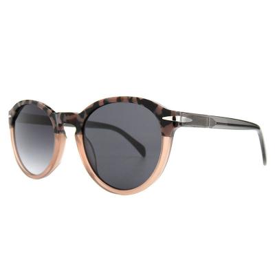 A10758(2) Unisex Scratch Resistant tortoise Acetate Full Rim Round Vintage Sunglasses Eyewear