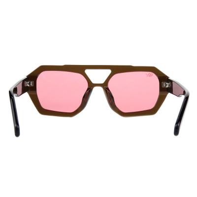 A10761(4) Unisex Spring Hinge tortoise Acetate Full Rim Geometric Modern Sunglasses Eyewear