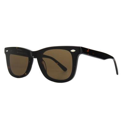 A10774(1) Unisex Spring Hinge black Acetate Full Rim Wayfarer Vintage Sunglasses Eyewear