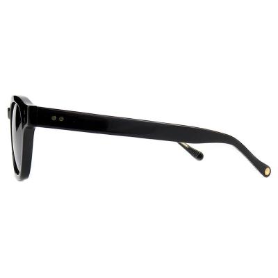 A10770(3) Unisex Premium Quality black Acetate Full Rim Round Modern Sunglasses Eyewear