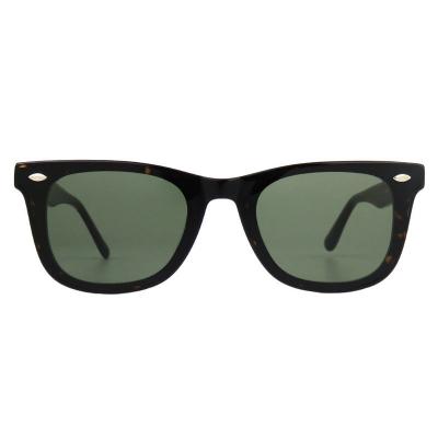 A10774(2) Unisex UV400 Protection black Acetate Full Rim Wayfarer Vintage Sunglasses Eyewear