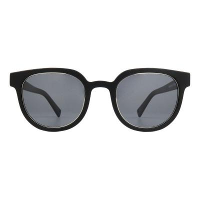 A10770(2) Unisex Lightweight black Acetate Full Rim Round Modern Sunglasses Eyewear