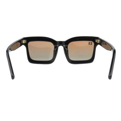 A10779(1) Unisex UV400 Protection black Acetate Full Rim Square Modern Sunglasses Eyewear
