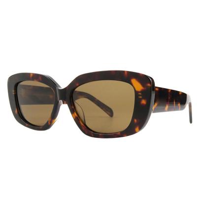 A10768(2) Women's Hand Polished black Acetate Full Rim Cat Eye Modern Sunglasses Eyewear