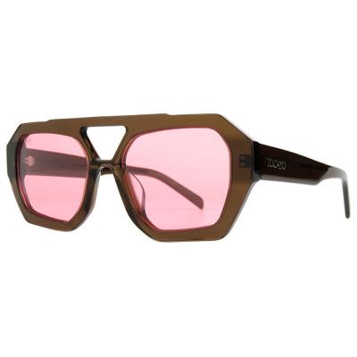 A10761(4) Unisex Spring Hinge tortoise Acetate Full Rim Geometric Modern Sunglasses Eyewear