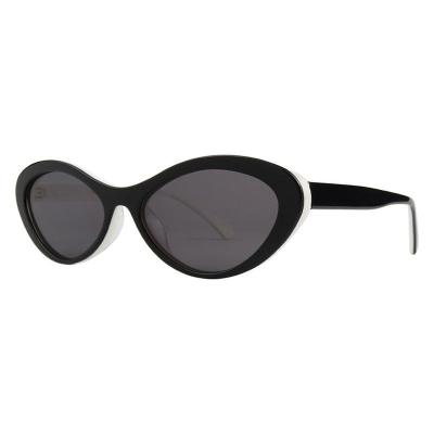 A10769(2) Women's Hand Polished black Acetate Full Rim Cat Eye Vintage Sunglasses Eyewear