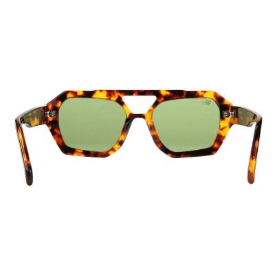 A10761(1) Unisex Polarized tortoise Acetate Full Rim Geometric Modern Sunglasses Eyewear