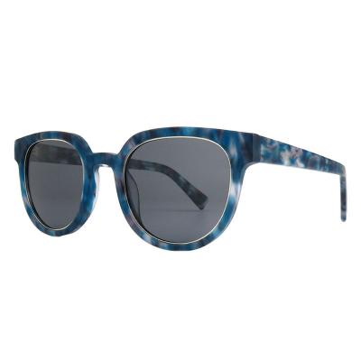 A10770(1) Unisex Spring Hinge black Acetate Full Rim Round Modern Sunglasses Eyewear