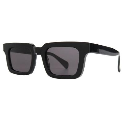 A10792(1) Unisex UV400 Protection black Acetate Full Rim Square Modern Sunglasses Eyewear