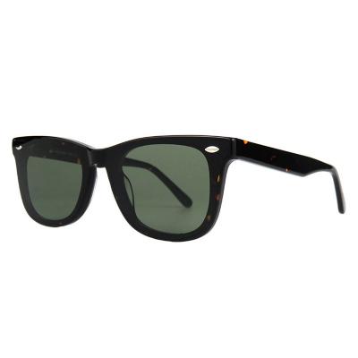 A10774(2) Unisex UV400 Protection black Acetate Full Rim Wayfarer Vintage Sunglasses Eyewear