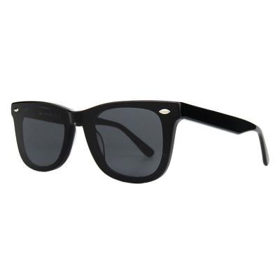 A10774(3) Unisex Spring Hinge black Acetate Full Rim Wayfarer Vintage Sunglasses Eyewear