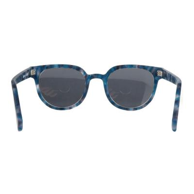 A10770(1) Unisex Spring Hinge black Acetate Full Rim Round Modern Sunglasses Eyewear