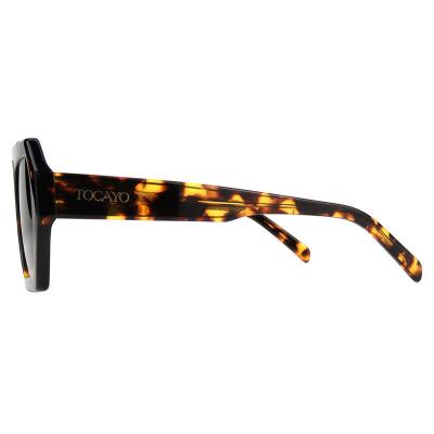 A10761(3) Unisex Durable tortoise Acetate Full Rim Geometric Modern Sunglasses Eyewear