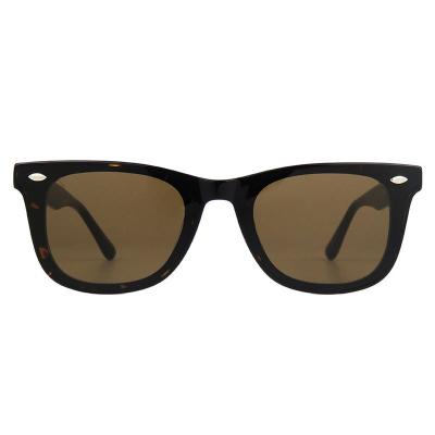 A10774(1) Unisex Spring Hinge black Acetate Full Rim Wayfarer Vintage Sunglasses Eyewear