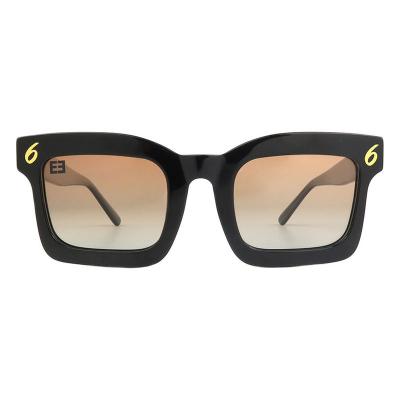 A10779(1) Unisex UV400 Protection black Acetate Full Rim Square Modern Sunglasses Eyewear