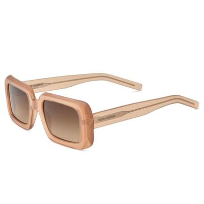 A10772(1) Women's Scratch Resistant crystal beige Acetate Full Rim Square Modern Sunglasses Eyewear