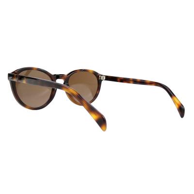 A10758(3) Unisex Hand Polished tortoise Acetate Full Rim Round Vintage Sunglasses Eyewear