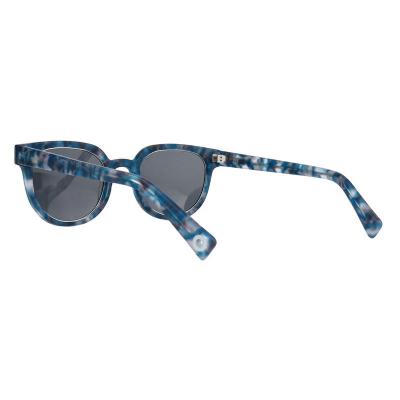 A10770(1) Unisex Spring Hinge black Acetate Full Rim Round Modern Sunglasses Eyewear