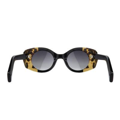 A10775(1) Women's Spring Hinge black and tortoise Acetate Full Rim Geometric Luxury Sunglasses Eyewear