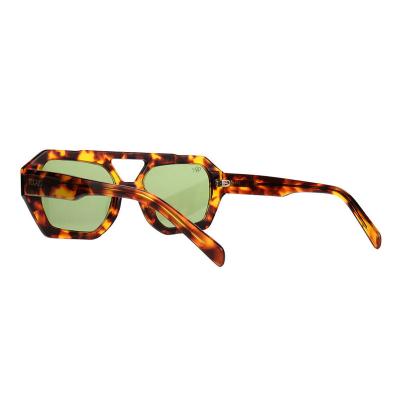 A10761(1) Unisex Polarized tortoise Acetate Full Rim Geometric Modern Sunglasses Eyewear