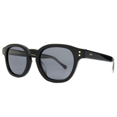 A10770(3) Unisex Premium Quality black Acetate Full Rim Round Modern Sunglasses Eyewear