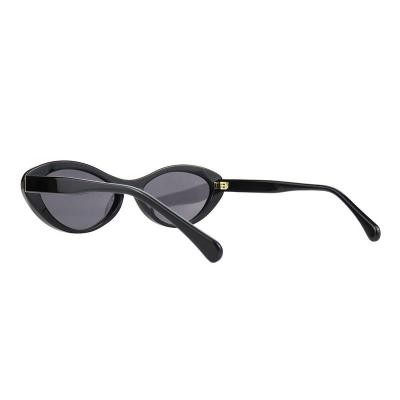 A10769(1) Women's Hand Polished black Acetate Full Rim Cat Eye Vintage Sunglasses Eyewear