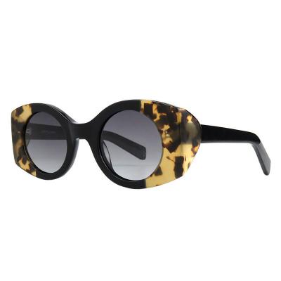A10775(1) Women's Spring Hinge black and tortoise Acetate Full Rim Geometric Luxury Sunglasses Eyewear