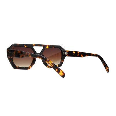 A10761(3) Unisex Durable tortoise Acetate Full Rim Geometric Modern Sunglasses Eyewear