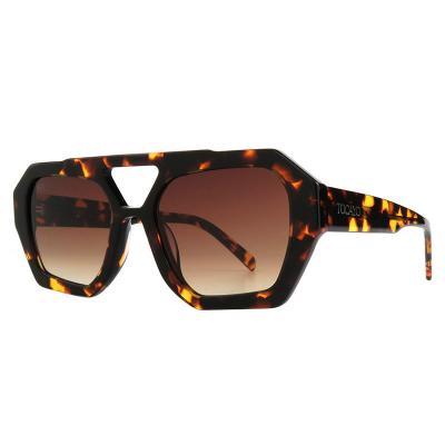 A10761(3) Unisex Durable tortoise Acetate Full Rim Geometric Modern Sunglasses Eyewear
