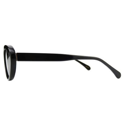 A10769(1) Women's Hand Polished black Acetate Full Rim Cat Eye Vintage Sunglasses Eyewear