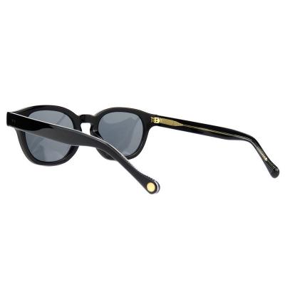 A10770(3) Unisex Premium Quality black Acetate Full Rim Round Modern Sunglasses Eyewear